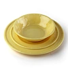 yellow melamine dinnerware